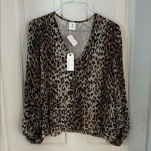 NWT By Together size medium leopard print blouse